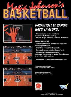 Magic Johnson's Basketball (S) (1990) (Trainer) box cover back